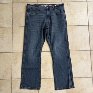 Wrangler Retro Relaxed Boot Jeans Mens 34x32 (Fits 34x29) Blue Stretch Western